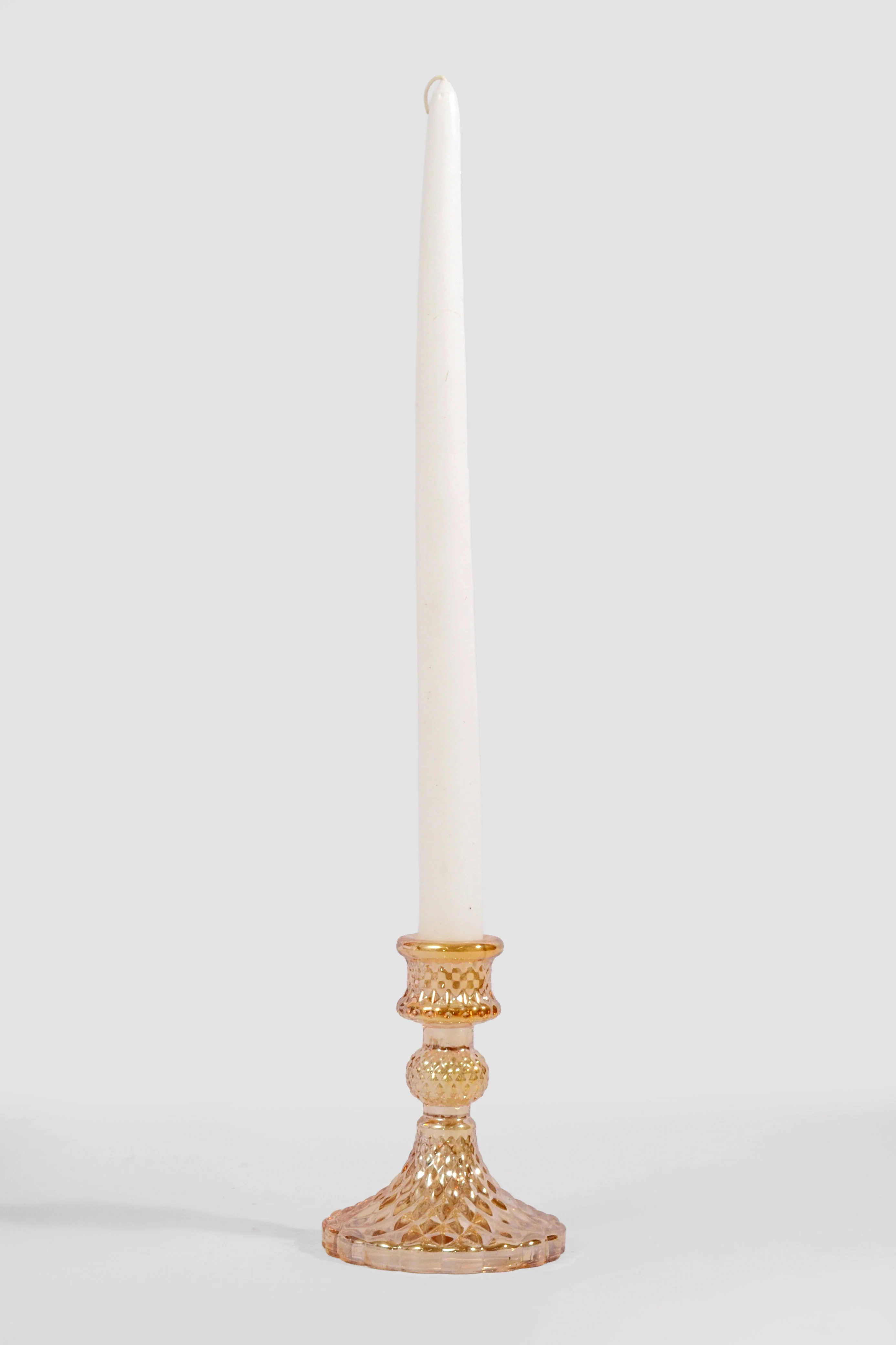 4" Glass Candle Holder Light Brown - Image 2