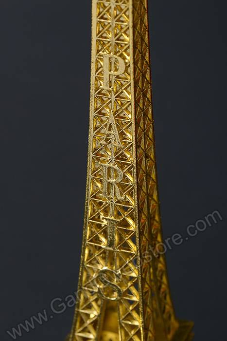 4" X 10" Metal Eiffel Tower Gold - Image 2