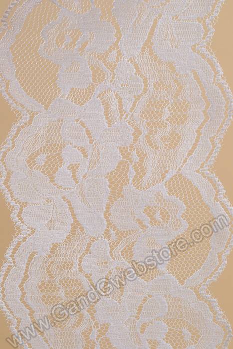 4" X 10yds Lace Ribbon White - Image 2