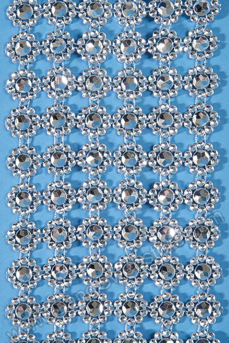 4" X 10yds Plastic Silver Plate Garland Silver - Image 2
