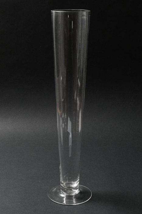 4" X 20" Fluted Glass Vase Clear