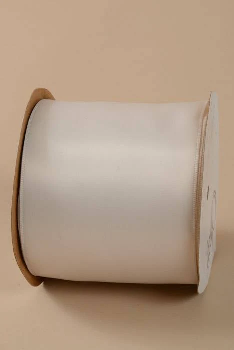 4" X 25yds Wired Contessa Ribbon Ivory - Image 2