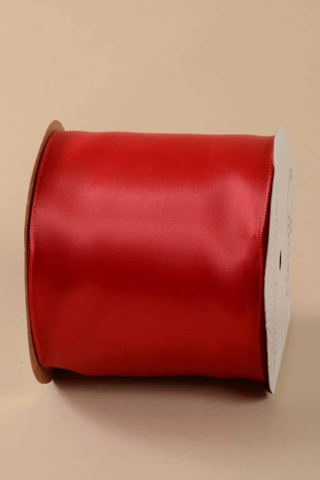 4" X 25yds Wired Contessa Ribbon Red - Image 2
