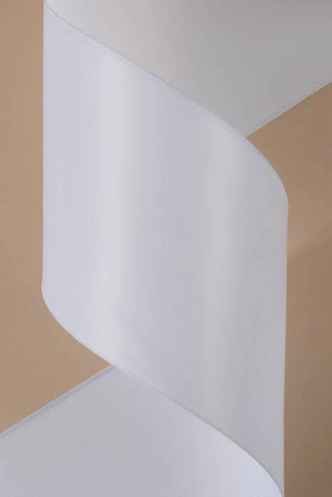 4" X 25yds Wired Contessa Ribbon White