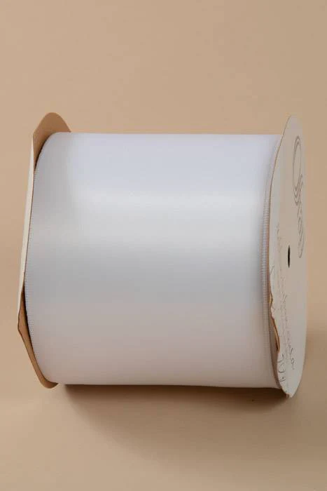4" X 25yds Wired Contessa Ribbon White - Image 2