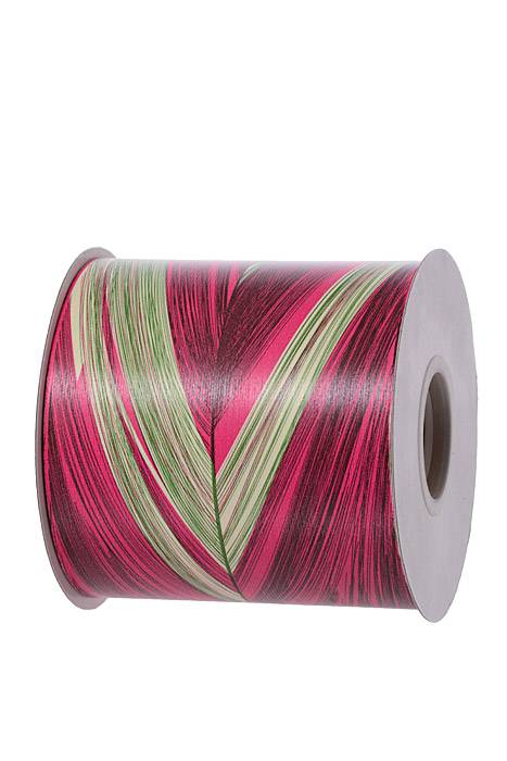4" X 50yds Leaf/Aspidstra Ribbon Pink