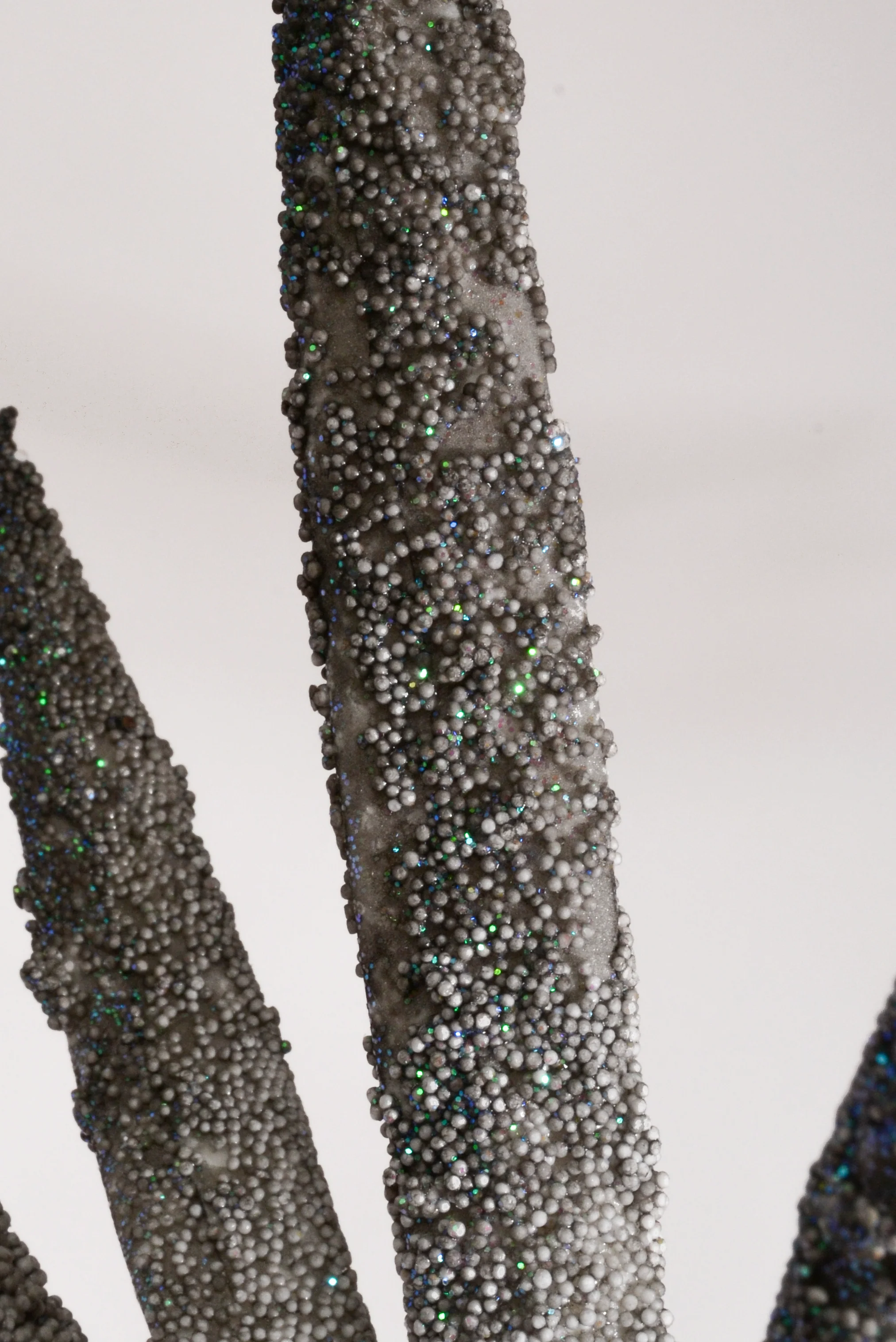 40" Foam Grass Spray W/Glitter Grey - Image 2