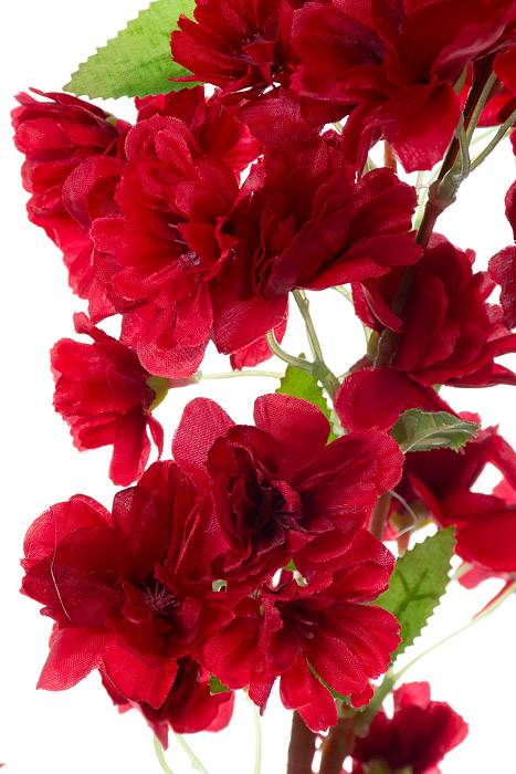 40" Silk Cherry Blossom Spray Red - Image 2