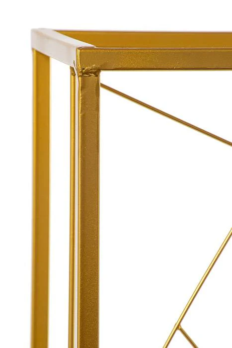 40" Square Metal Stand Gold - Image 2