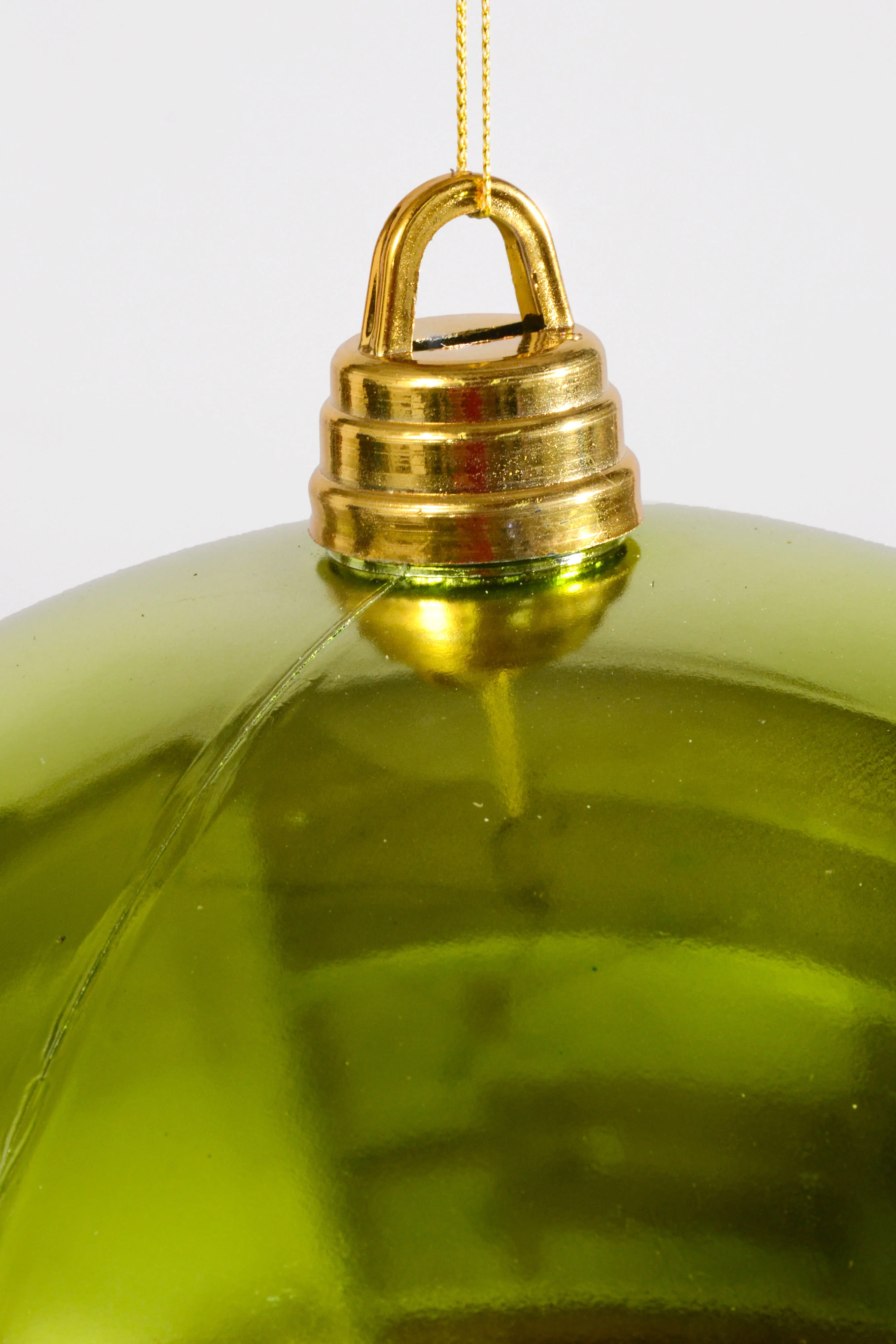 400MM Shiny Plastic Ball Ornament Apple Green - Image 2