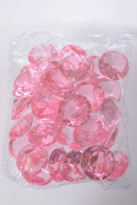40mm Acrylic Diamond Light Pink Pkg/1lb - Image 2