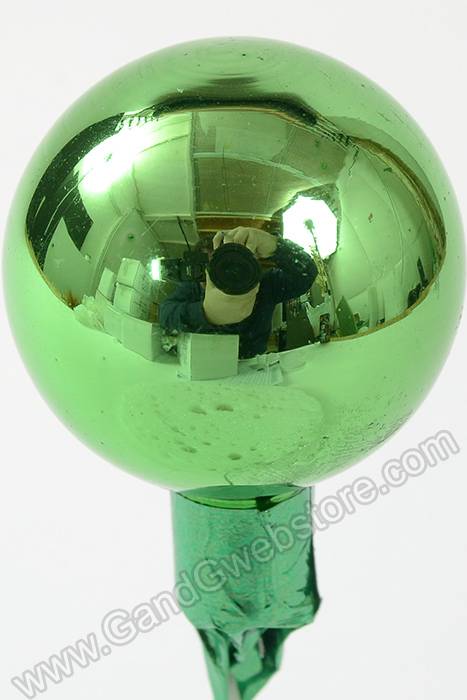 40mm Gloss Glass Ball Ornament Green Pkg/48 - Image 2
