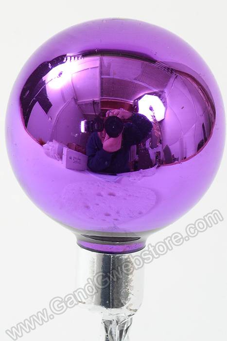 40mm Gloss Glass Ball Ornament Purple Pkg/48 - Image 2