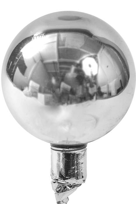 40mm Gloss Glass Ball Ornament Silver Pkg/48 - Image 2