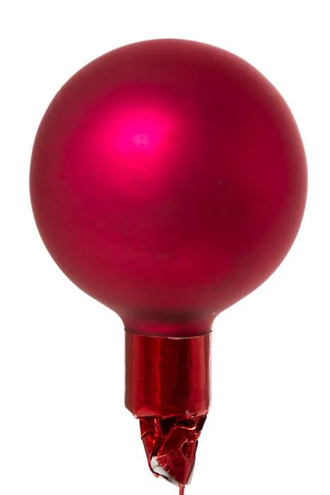 40mm Matte Glass Ball Burgundy Pkg/48 - Image 2