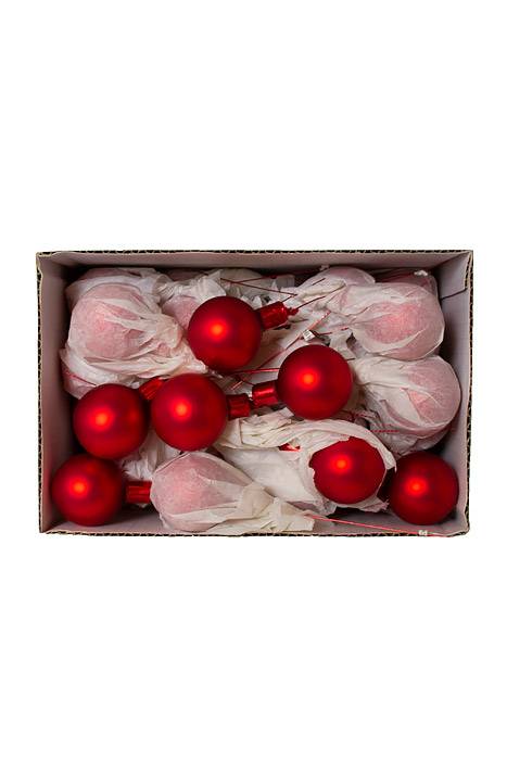 40mm Matte Glass Ball Red Pkg/48 - Image 3