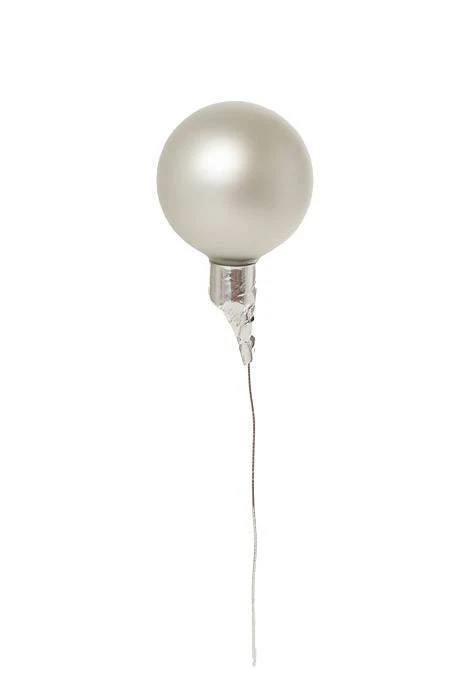 40mm Matte Glass Ball Silver Pkg/48