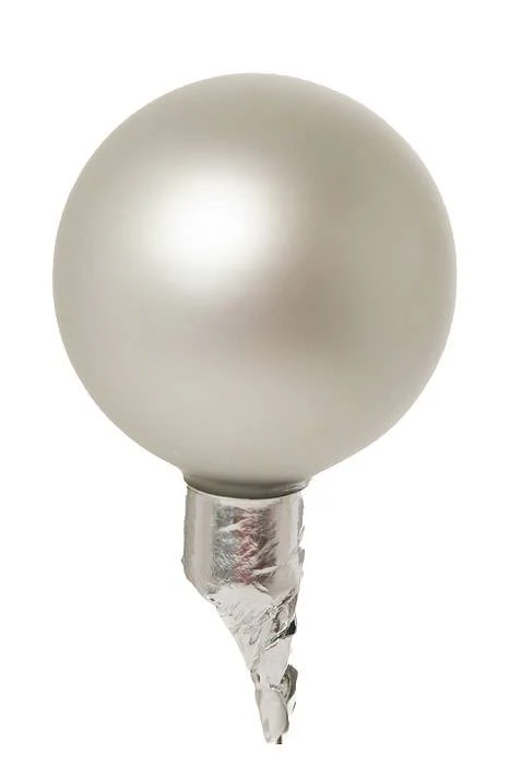 40mm Matte Glass Ball Silver Pkg/48 - Image 2