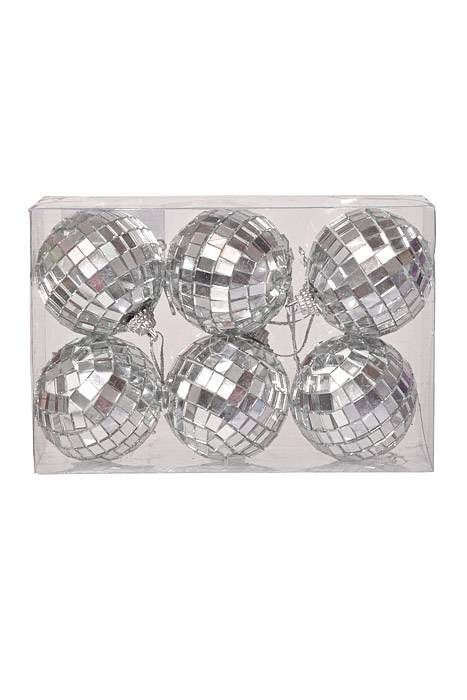 40mm Mirror Ball Hanger Silver Pkg/6 - Image 3