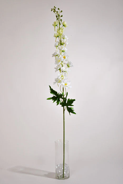 41.5" Silk Delphinium Spray White