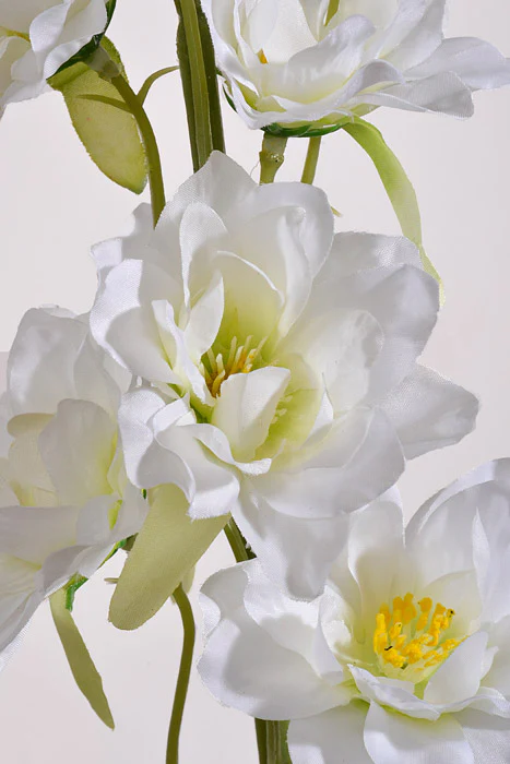41.5" Silk Delphinium Spray White - Image 2