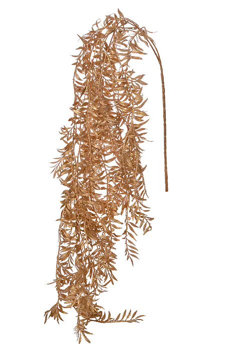 41" Pepper Berry Leaf Spray Gold