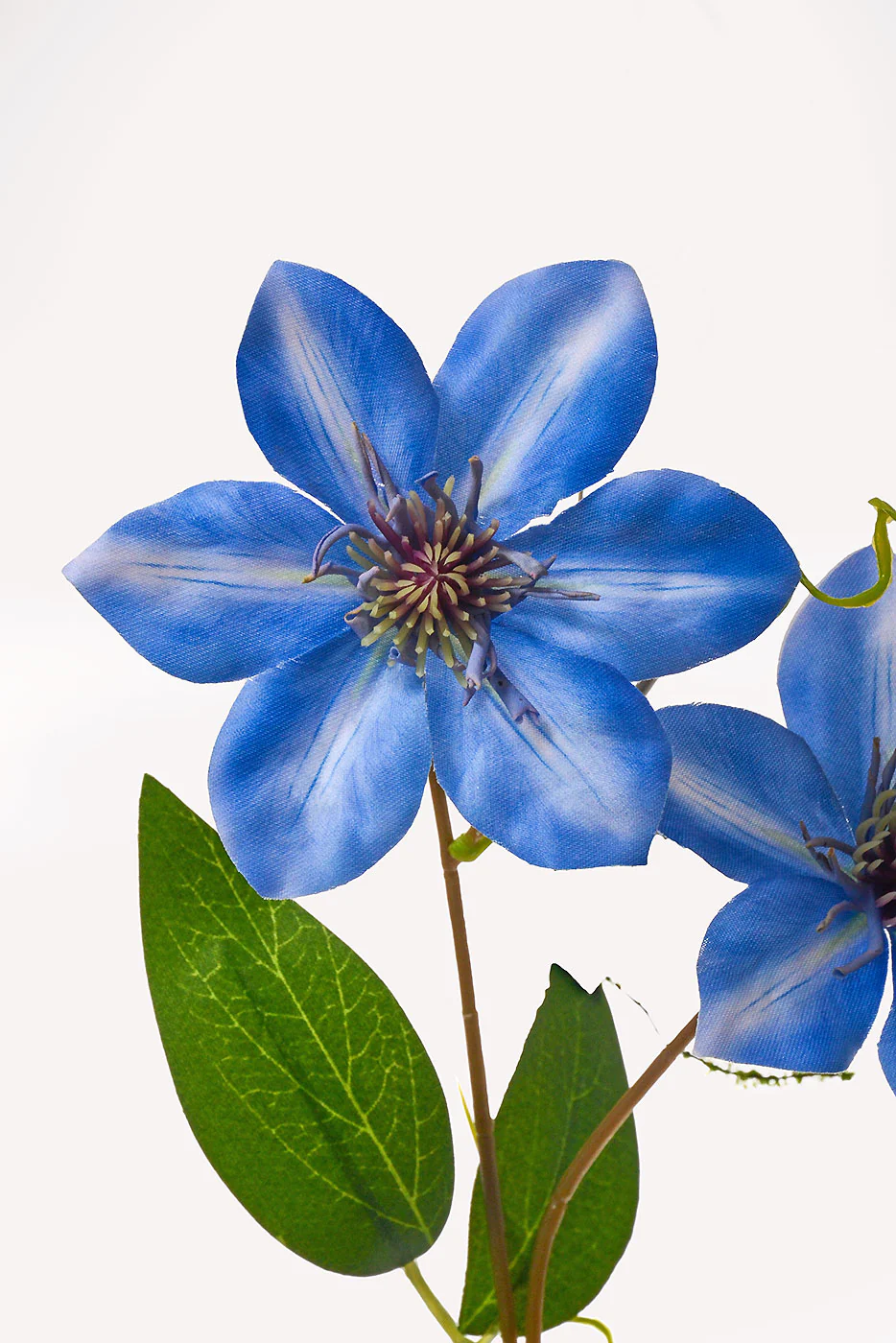 41" Silk Clematis Spray Blue - Image 2