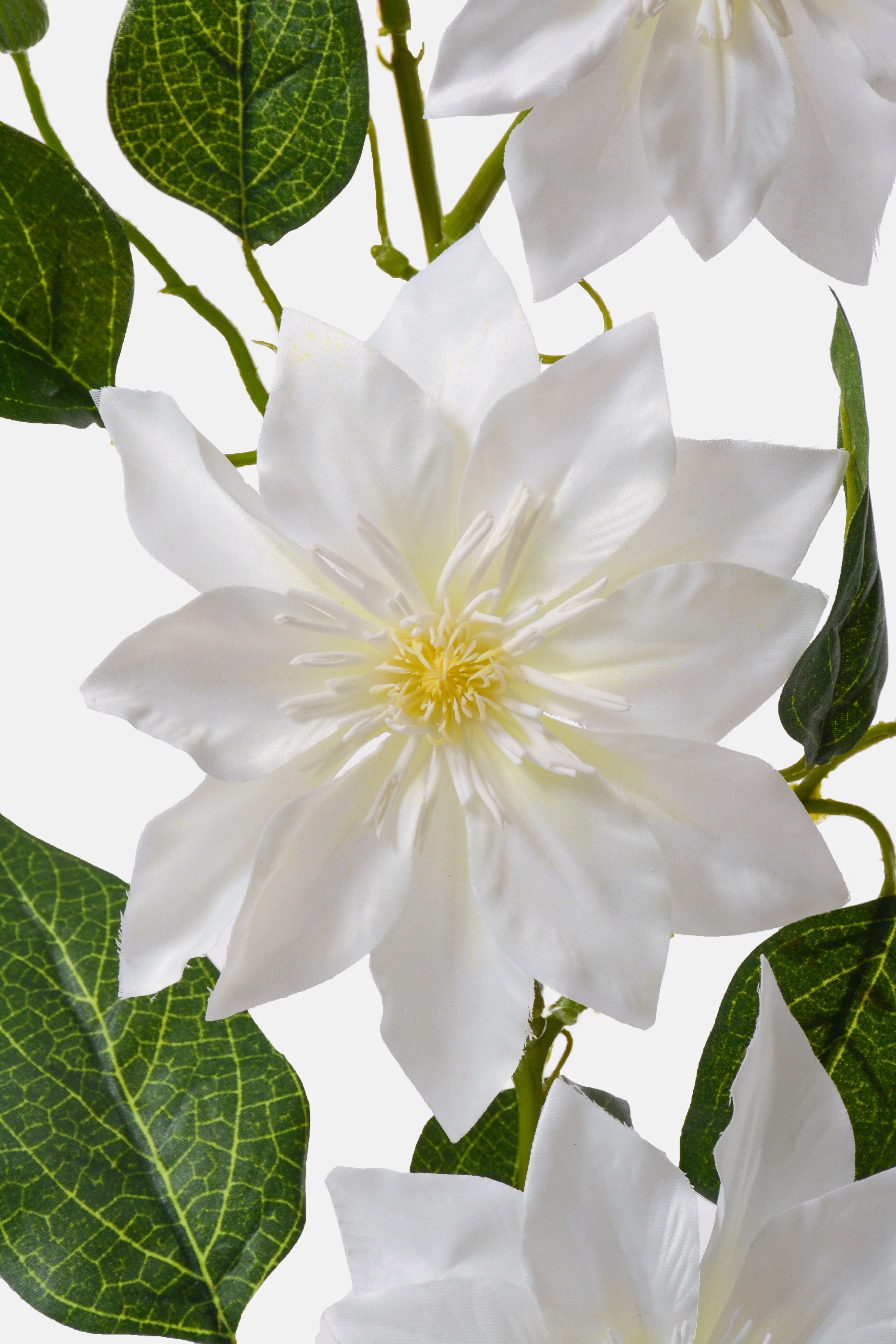 41" Silk Clematis Spray White - Image 2