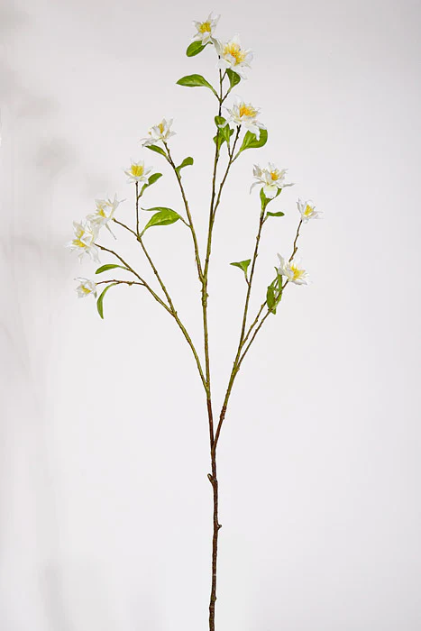 42.5" Silk Clematis Spray White