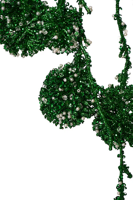 42" Glitter Hanging Spray Green - Image 2