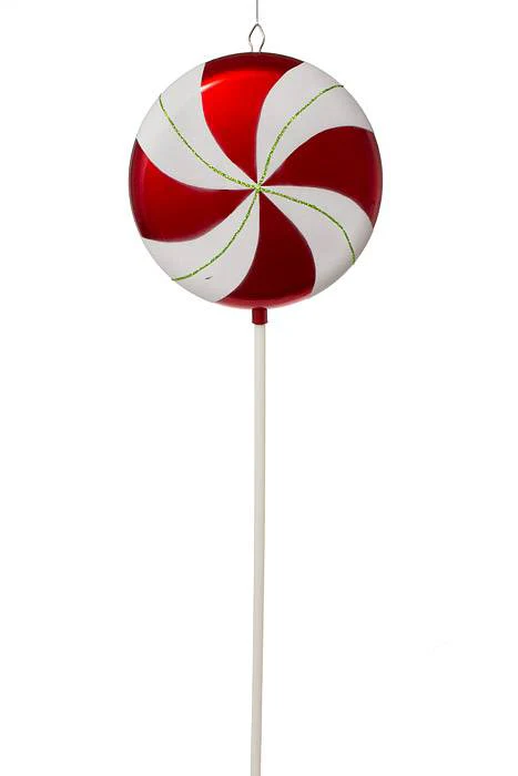 42" Lollipop Candy W/glitter Red/white - Image 2