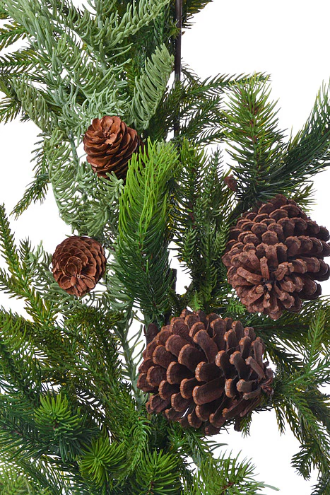 42" Real Touch Norfolk/Spruce/Juniper Swag Natural Green - Image 2