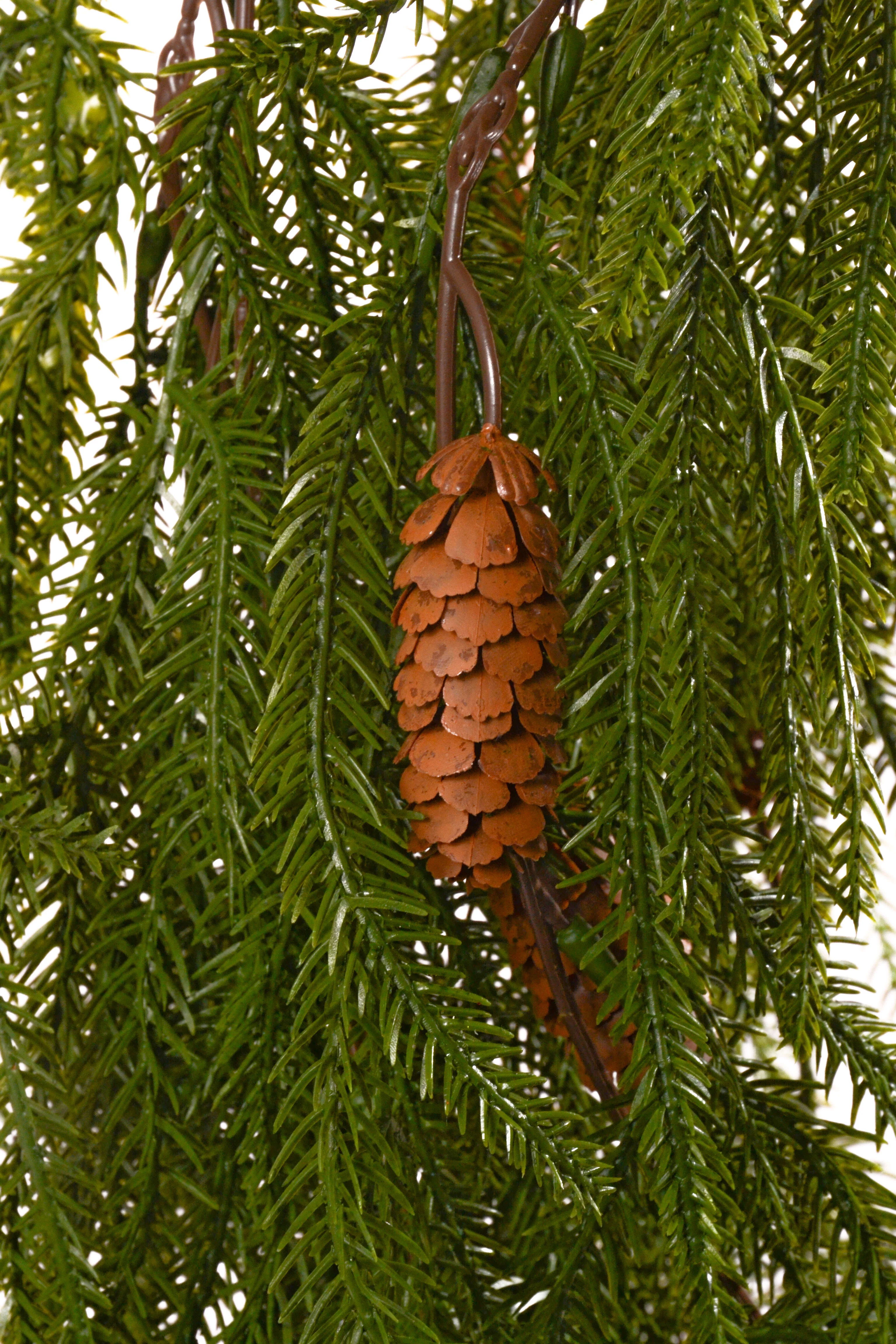 44'' Hanging Norfolk Pine Spray Green - Image 3