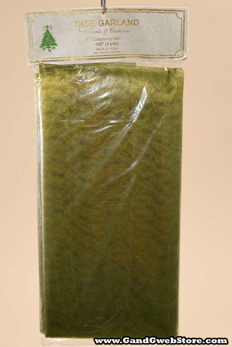 44" X 3yds Sheer Fabric Pistachio Green - Image 3