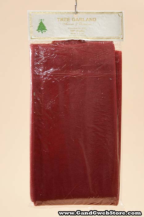 44" X 3yds Sheer Fabric Red - Image 3