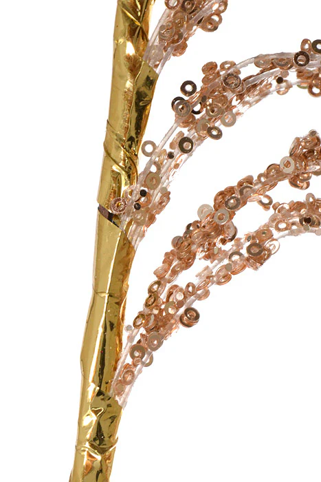 45" Glitter Hanging Willow Spray Champagne - Image 3