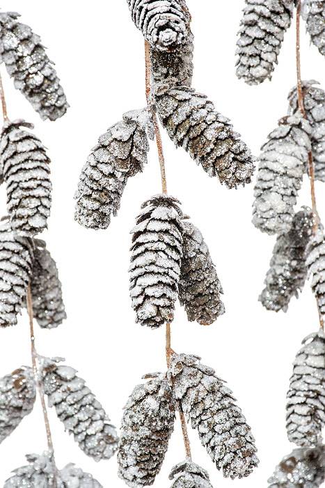 45" Glitter Pine Cone Hanging Spray Brown - Image 2