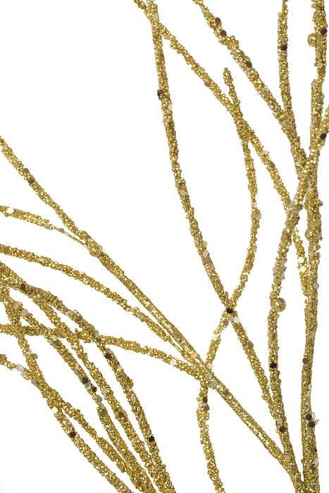 45" Glitter/Sequin Wispy Willow Spray Gold - Image 2