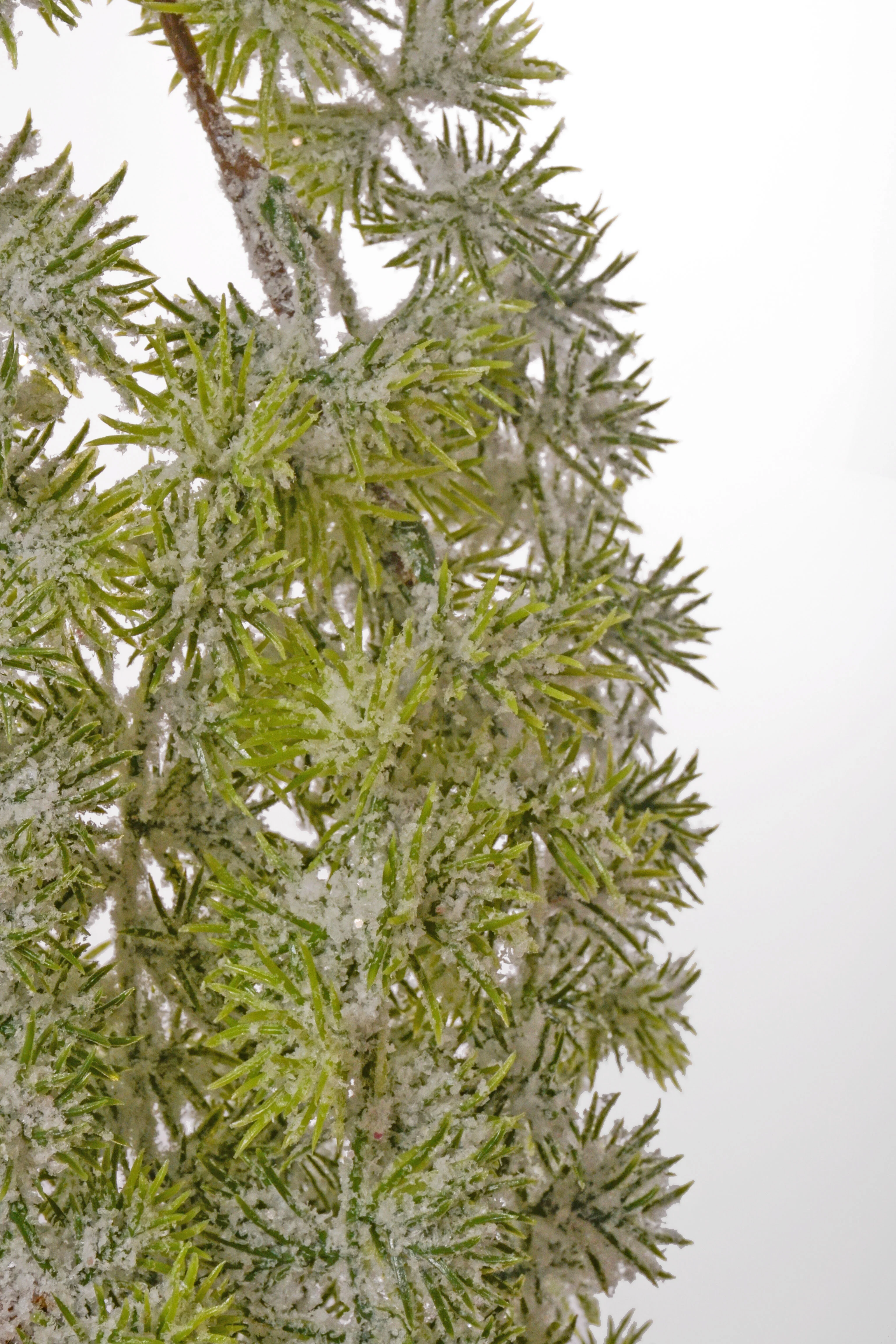 46" Hanging Snow Pine Spray White/Green - Image 2