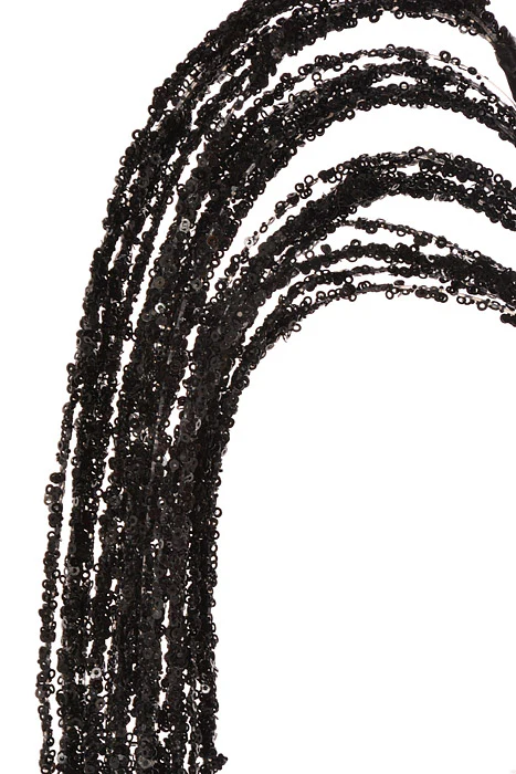 47.25" Glitter Hanging Willow Spray Black - Image 2