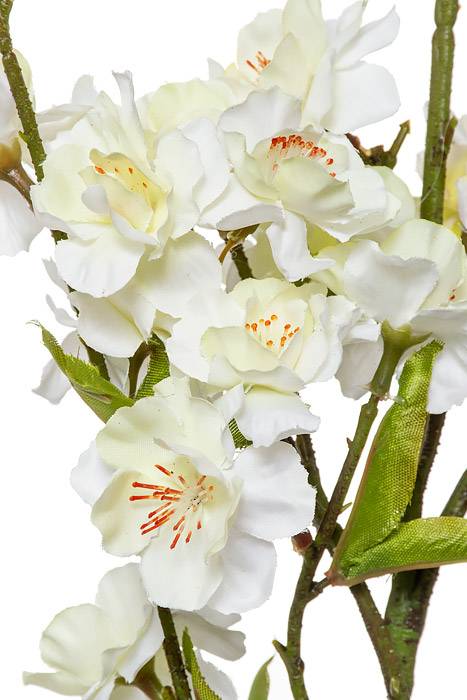 47" Silk Cherry Blossom Spray White - Image 2