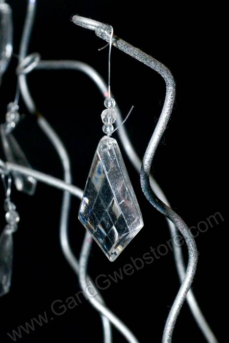 48" Glitter Metal Tree Silver - Image 2