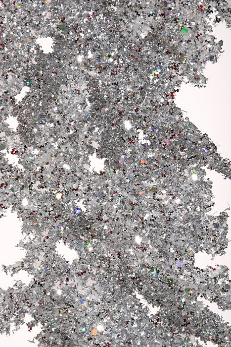 48" Lazer Glitter Pine Garland Silver - Image 2