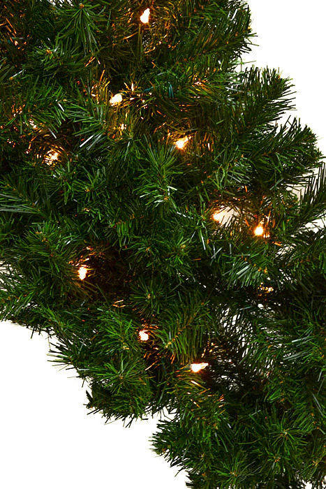 48" Majestic Double Wreath W/100 Smart Lights Green - Image 4