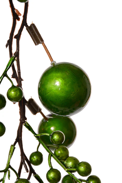 48" Metallic Berry Ball Hanger Green - Image 2