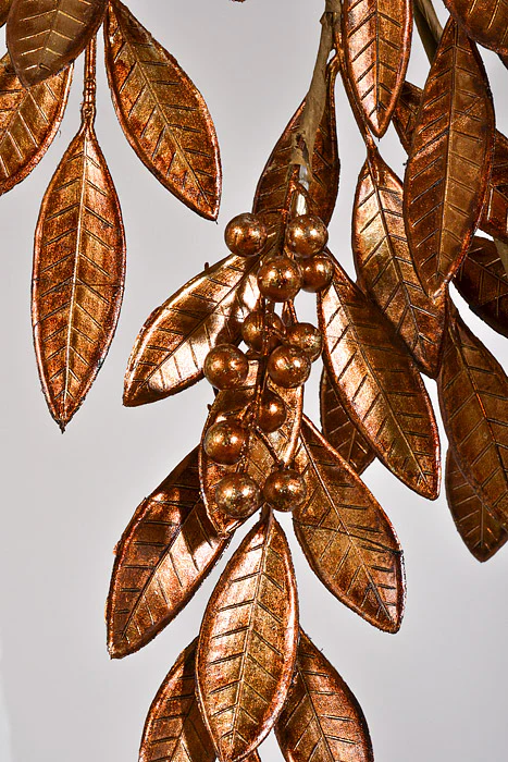 48" Metallic Laurel with Berry Garland Copper - Image 2
