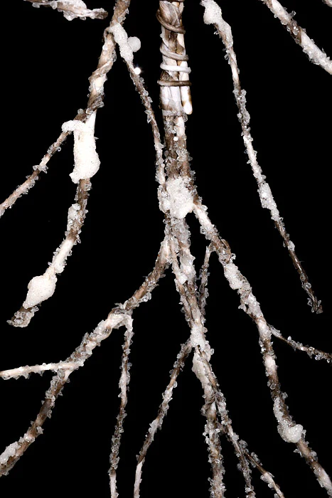 48" Snow Covered Frosted Birch Garland Natural Frosted - Image 2