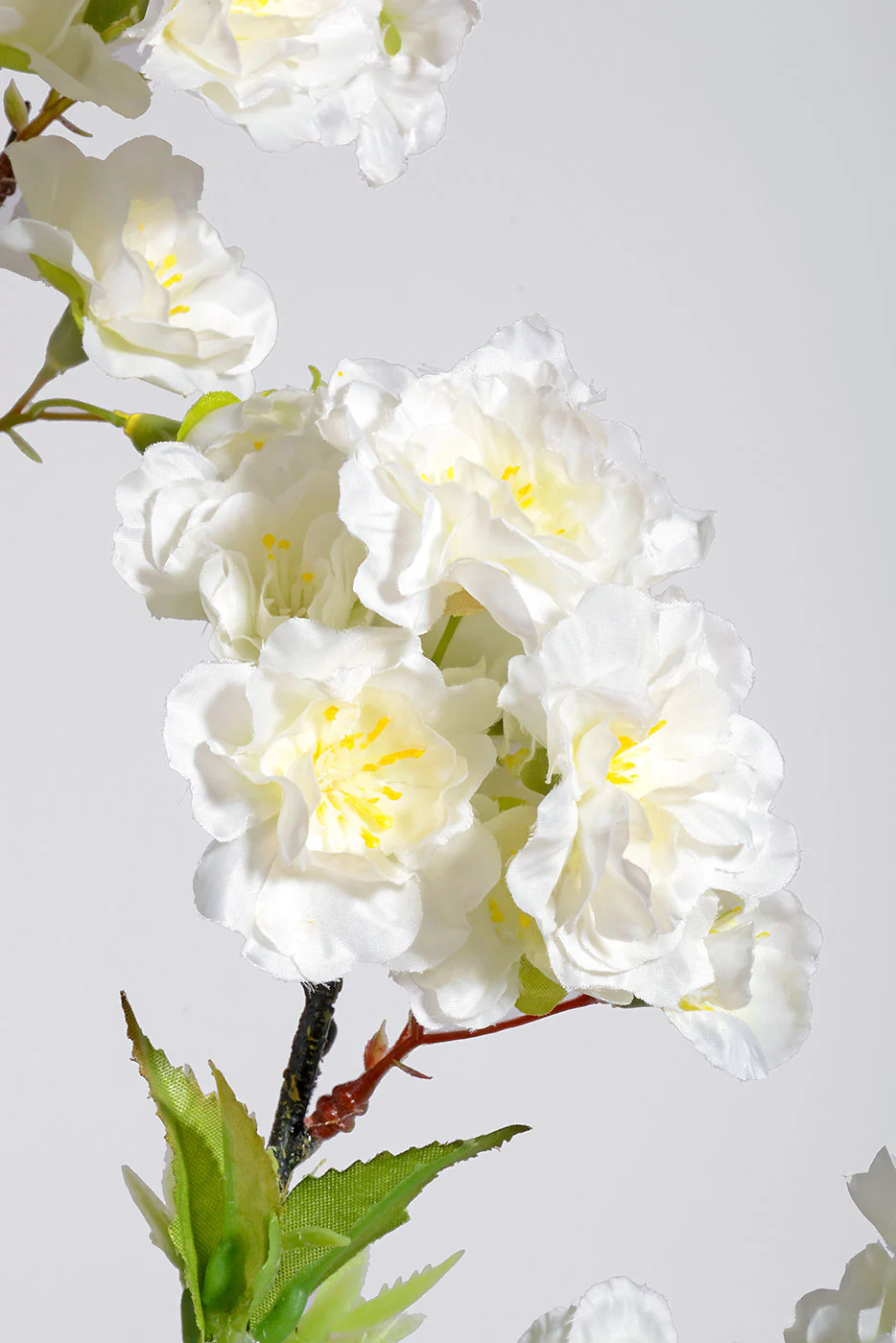 49" Silk Cherry Blossom Spray White - Image 2