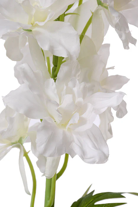49" Silk Delphinium Spray White - Image 2