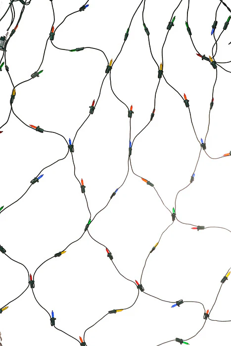 4Ft X 6Ft 150 Lights Net Lites Green/Wire Multi